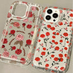 Full Screen Cherry Strawberry Case For iPhone 16 15 14 13 12 11 Pro Max XS X XR 8 7 Plus SE 2020 Shockproof Clear Protector Etui
