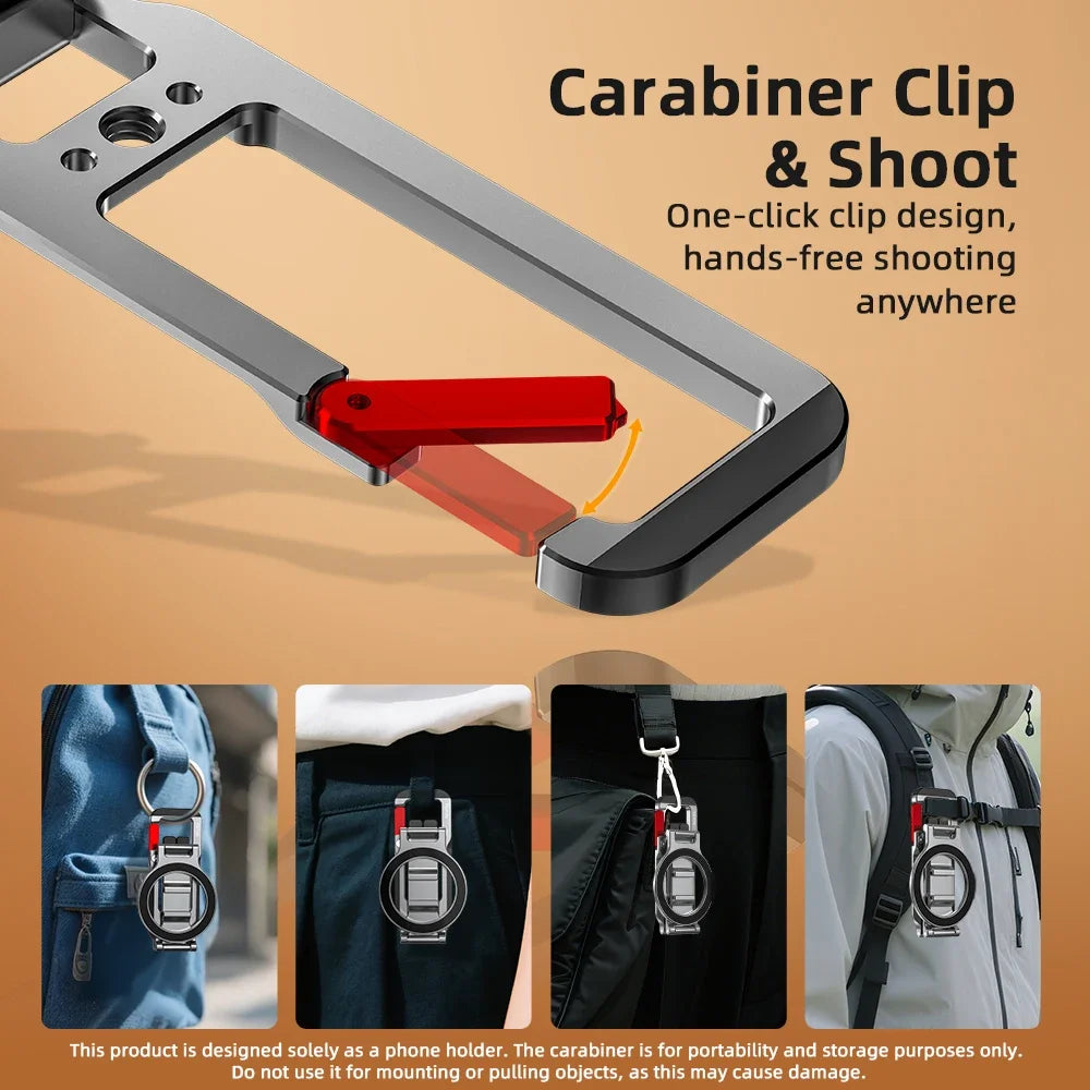 Magnetic Carabiner Phone Tripod (MagSafe)