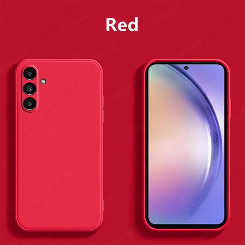 For Samsung Galaxy A35 5G Case Cover Samsung Galaxy A35 A25 A15 A55 Funda Coque Soft Original Liquid Silicone Case Samsung A35
