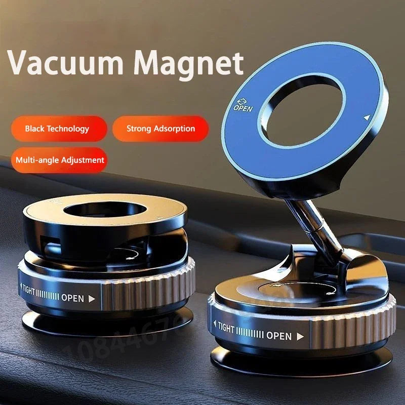Vacuum Magnet Phone Bracket 360° Multi-angles Adjustment Strong Magnetic Suck Design Foldable Car Holder For Bath Car New
