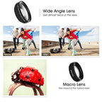 Compact 2-in-1 Phone Lens: 0.45x Wide + 12.5x Macro (Black)