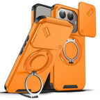 Magnetic Ring Stand Phone Case for Xiaomi 17 Pro Max 15T Pro Poco F8 Ultra Slide Camera Lens Protection Hard Plastic Back Cover