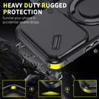 Magnetic Ring Stand Phone Case for Xiaomi 17 Pro Max 15T Pro Poco F8 Ultra Slide Camera Lens Protection Hard Plastic Back Cover