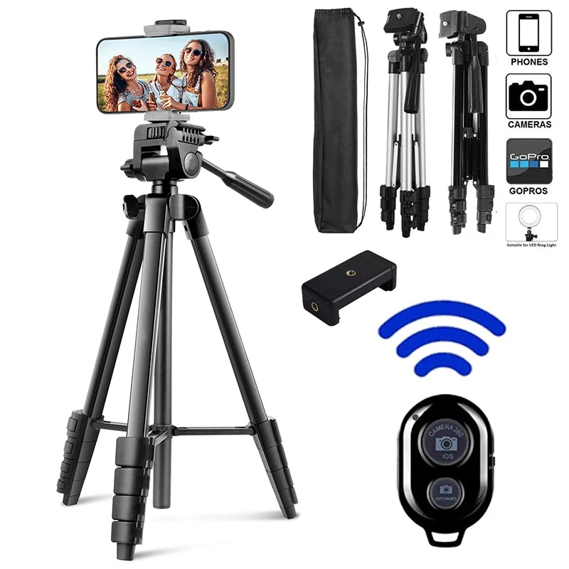 Lightweight Phone Tripod with Bluetooth Remote