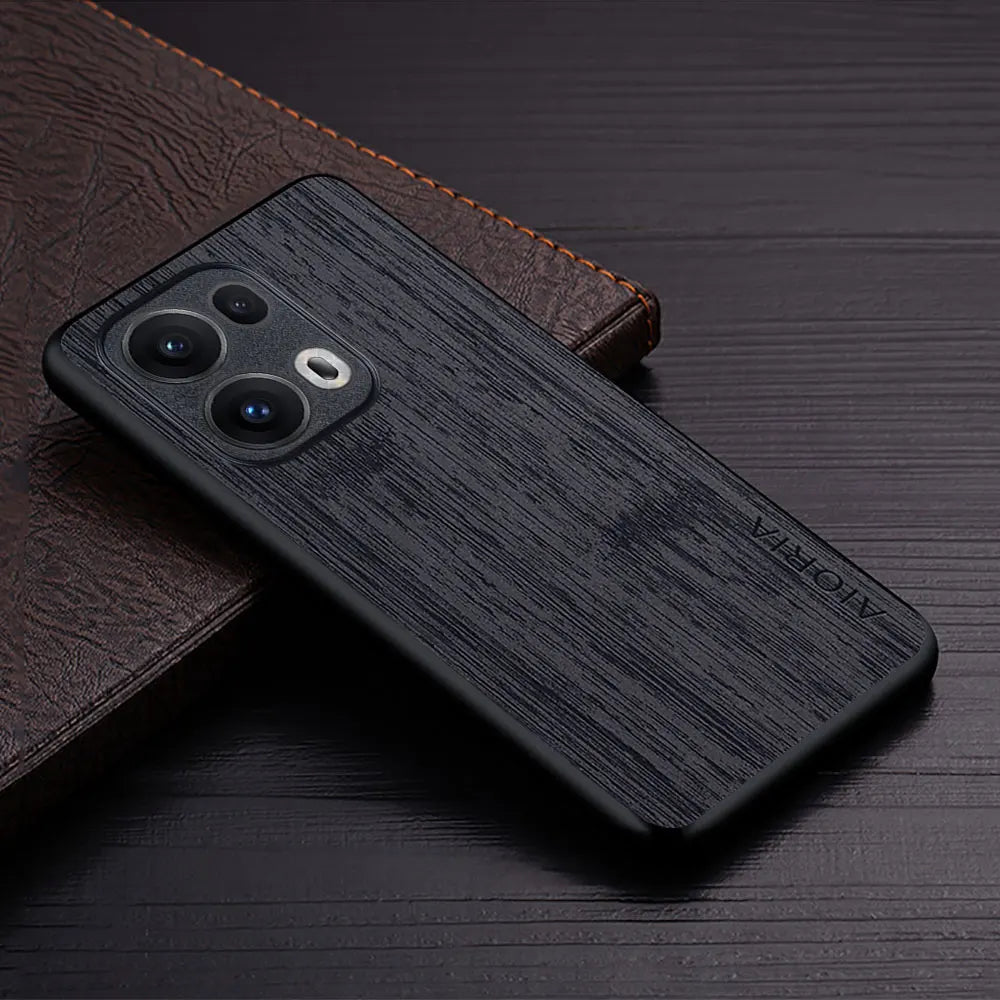 Case for Oppo Reno 13 12 11 Pro funda bamboo wood pattern Luxury Leather phone coque for OPPO Reno 13 12 11 F pro case capa