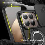 Magnetic Ring Stand Phone Case for Xiaomi 17 Pro Max 15T Pro Poco F8 Ultra Slide Camera Lens Protection Hard Plastic Back Cover