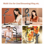 Overhead Tabletop Phone Stand with Boom Arm