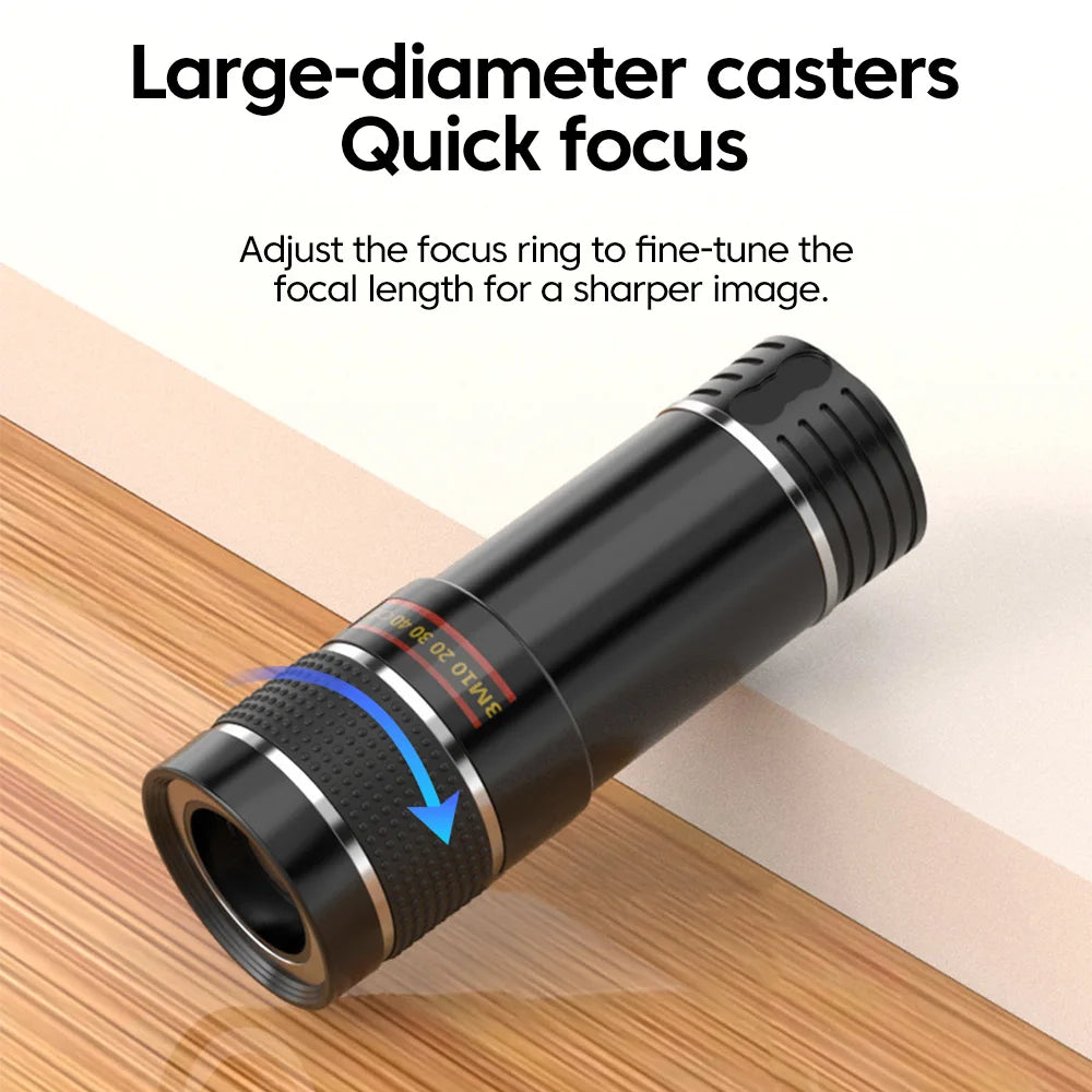 20x Clip-On Telephoto Zoom Lens for Phones