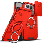 Magnetic Ring Stand Phone Case for Xiaomi 17 Pro Max 15T Pro Poco F8 Ultra Slide Camera Lens Protection Hard Plastic Back Cover