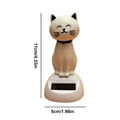 Car Decoration Solar Cartoon Cat Toy Dashboard Decorations Shaking Cat Car Ornaments Small Gadget Decor Car Interior Accessories