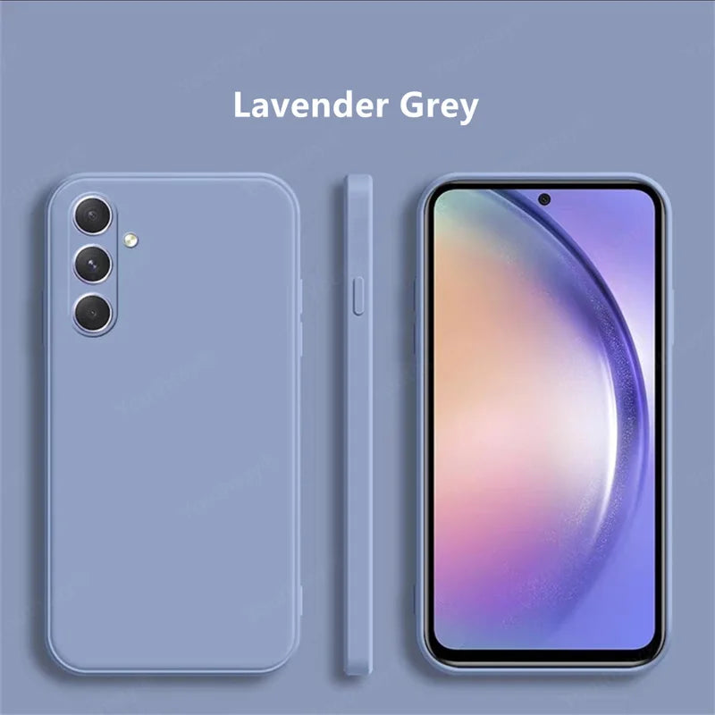For Samsung Galaxy A35 5G Case Cover Samsung Galaxy A35 A25 A15 A55 Funda Coque Soft Original Liquid Silicone Case Samsung A35