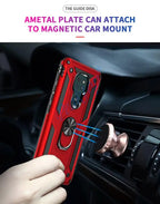 Armor Shockproof Case for Motorola Moto G9 Play G9play G 9 Play Military Drop Protective Magnet Car Holder Ring Case Cover