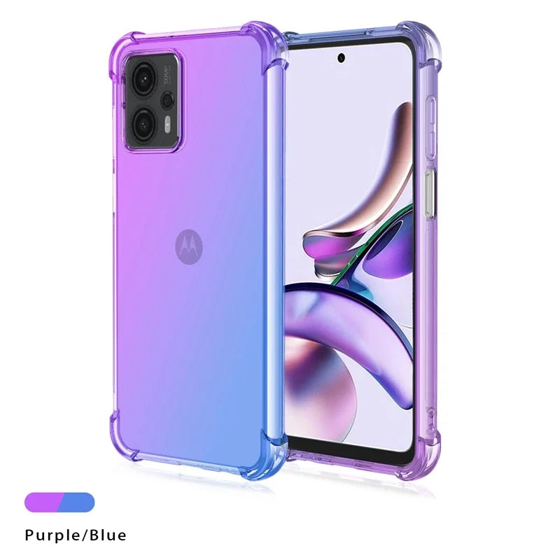 Shockproof Gradient Airbag TPU Case for Moto Moto Edge 50 Pro 40 Neo 30 Ultra Fusion Protective Cover Funda Coque
